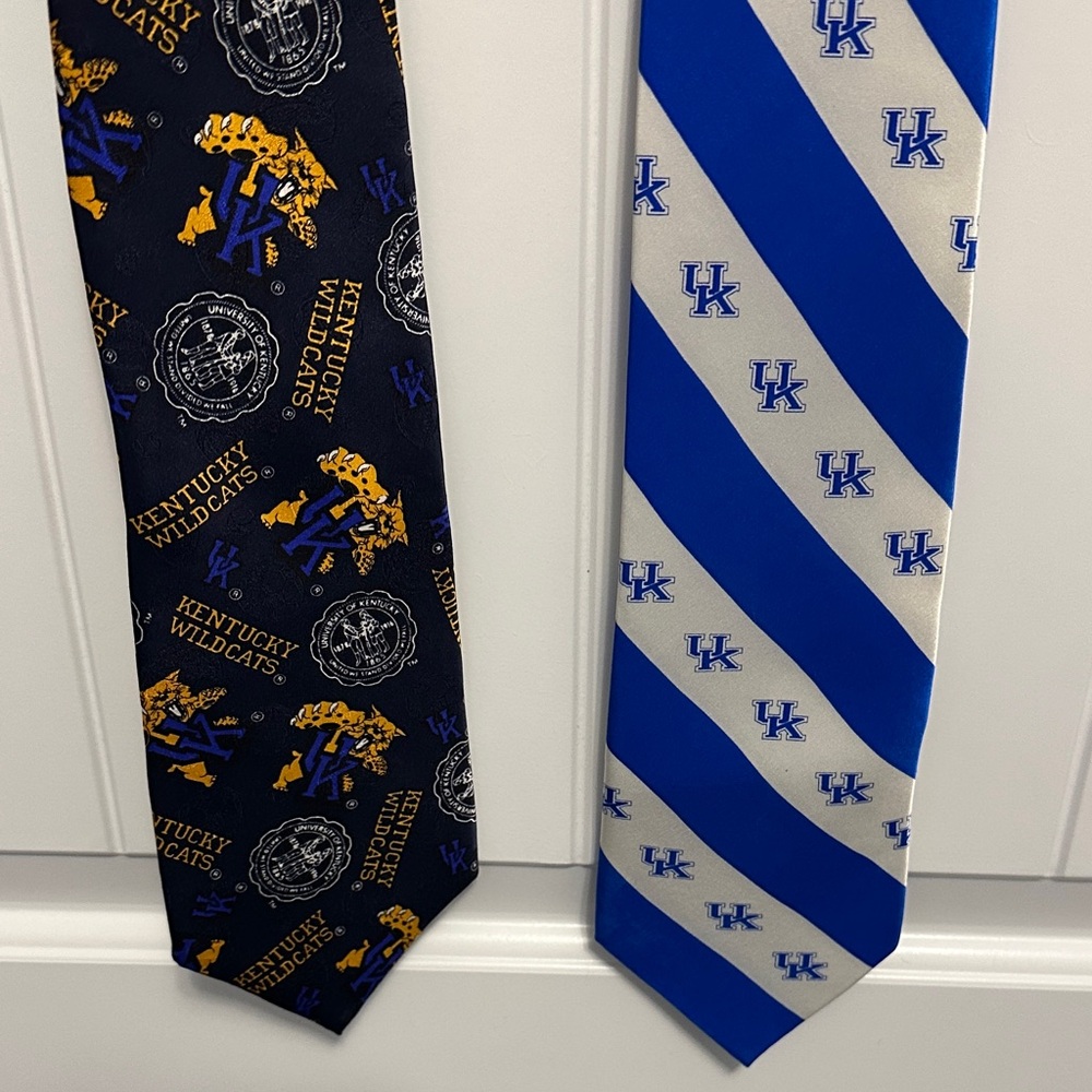 Kentucky Wildcats Blue and Gold Ties